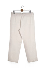 Pantaloni - Alte Branduri bej deschis din amestec de tencel si in – XS – Femei - spate