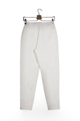 Pantaloni - Vanilla alb-crem din bumbac cu croială dreaptă – M – Femei