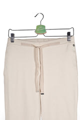 Pantaloni - Rich&Royal bej din material fluid cu croială dreaptă – M – Femei - detaliu