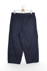 Pantaloni - COS bleumarin din bumbac cu croială amplă – XL – Femei - spate