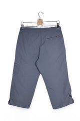 Pantaloni 2/3 - Columbia gri inchis din nylon cu croiala relaxata – S – Femei - spate