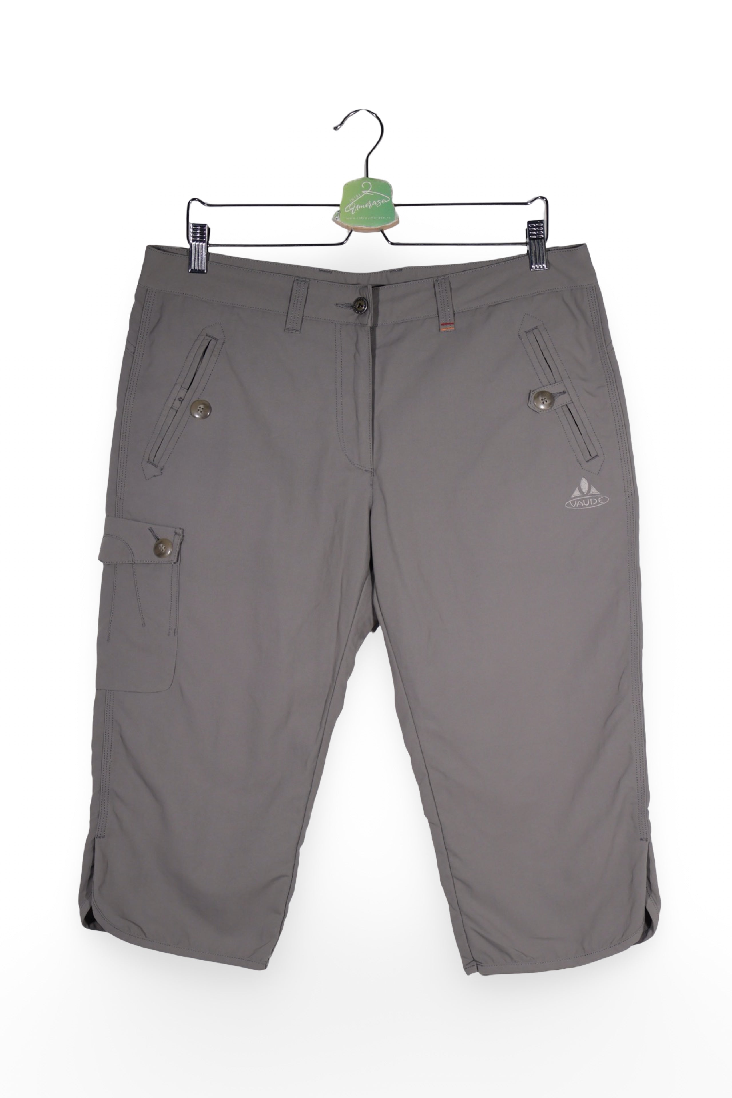 Pantaloni scurți - Vaude gri din poliamida cu buzunare cargo – XL – Femei - fata