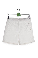 Pantaloni scurți - Scotch&Soda alb crem din bumbac cu croiala dreapta – S – Femei