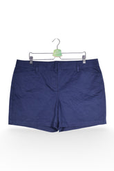 Pantaloni scurți - Lands' End bleumarin din bumbac cu croială simplă – XXL – Femei - fata