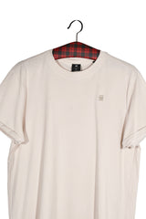 Tricou - G-STAR alb murdar din bumbac cu croială relaxată – M – Bărbați - detaliu
