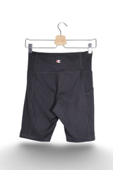 Pantaloni scurți - Champion negri elastici cu talie inalta – S – Femei - detaliu
