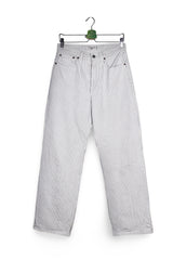Blugi - Abercrombie&Fitch alb cu dungi albastre si croiala dreapta – W28 – Femei