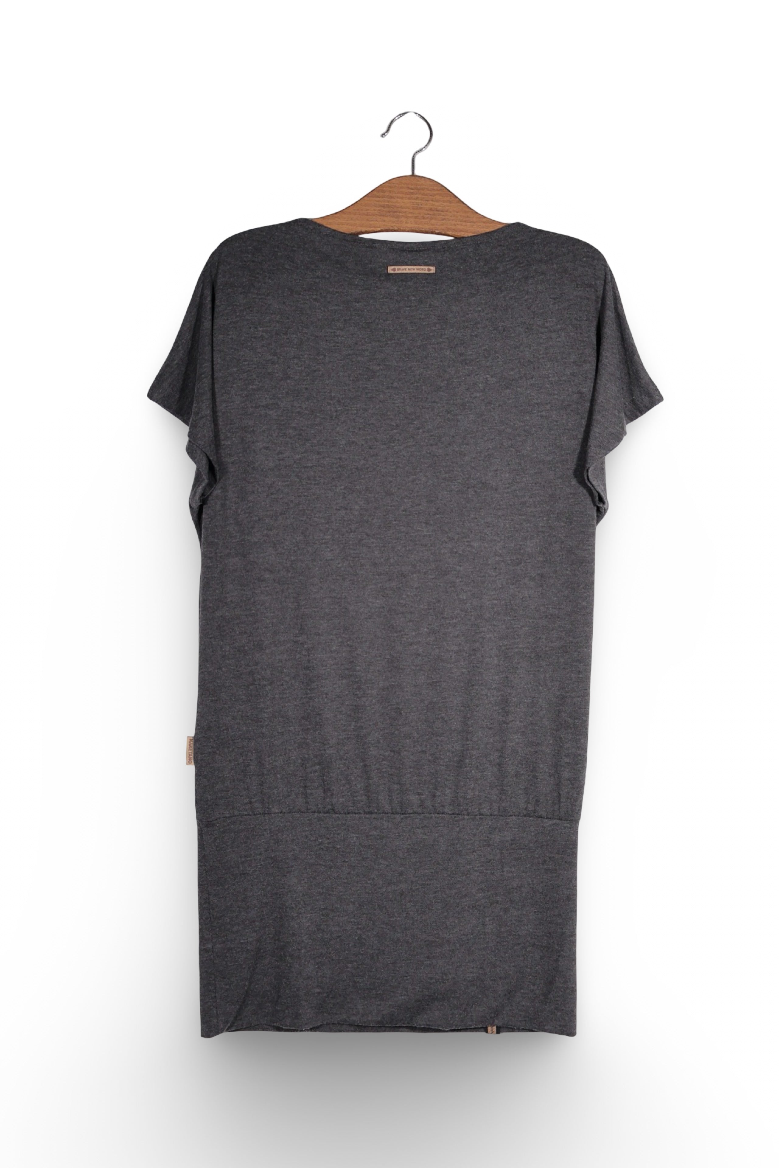 Rochie - Naketano gri inchis din jerseu cu croiala relaxata – L – Femei - spate