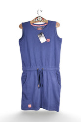 Rochie - Alte Branduri bleumarin din bumbac cu talie reglabilă – S – Femei - fata