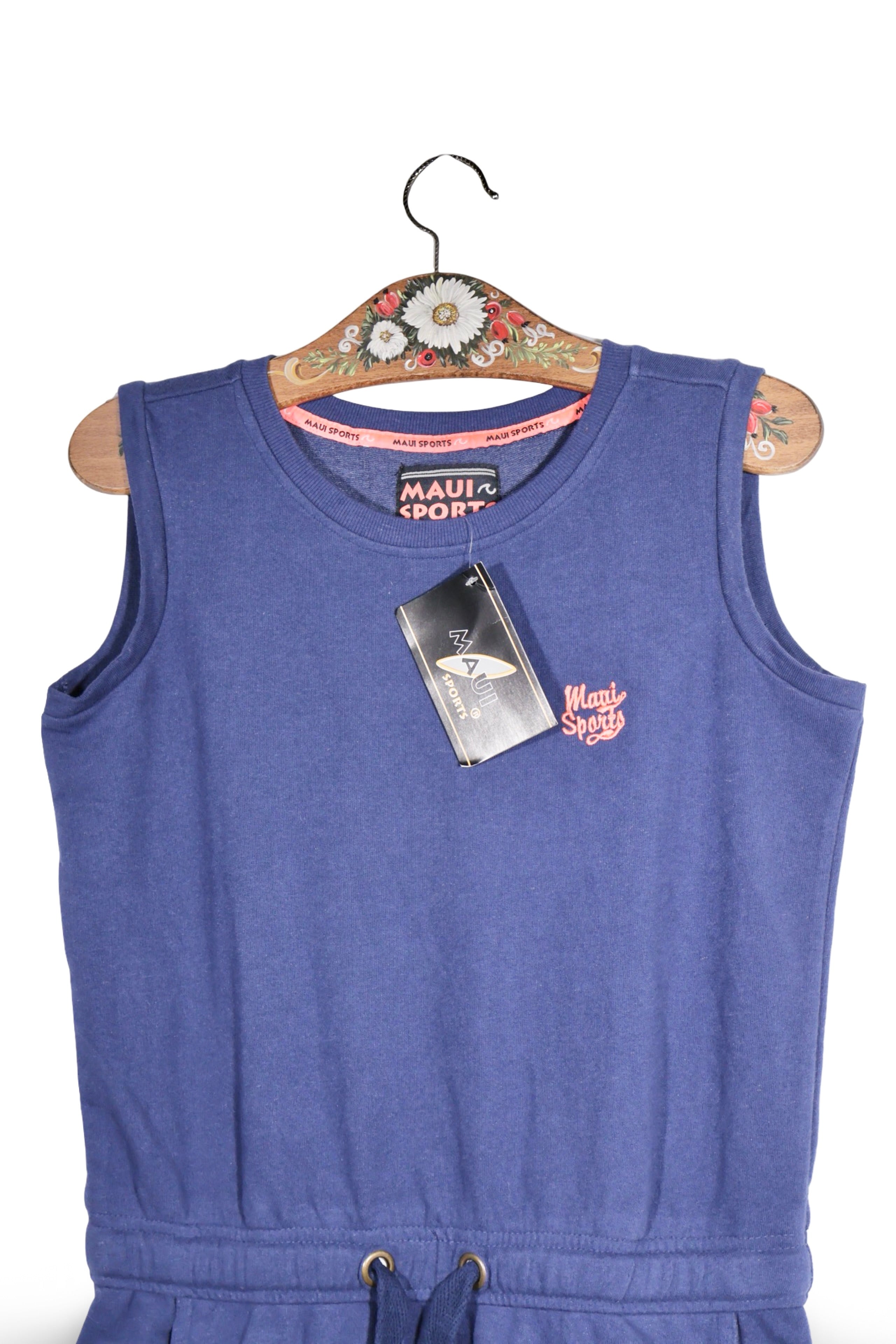 Rochie - Alte Branduri bleumarin din bumbac cu talie reglabilă – S – Femei - detaliu