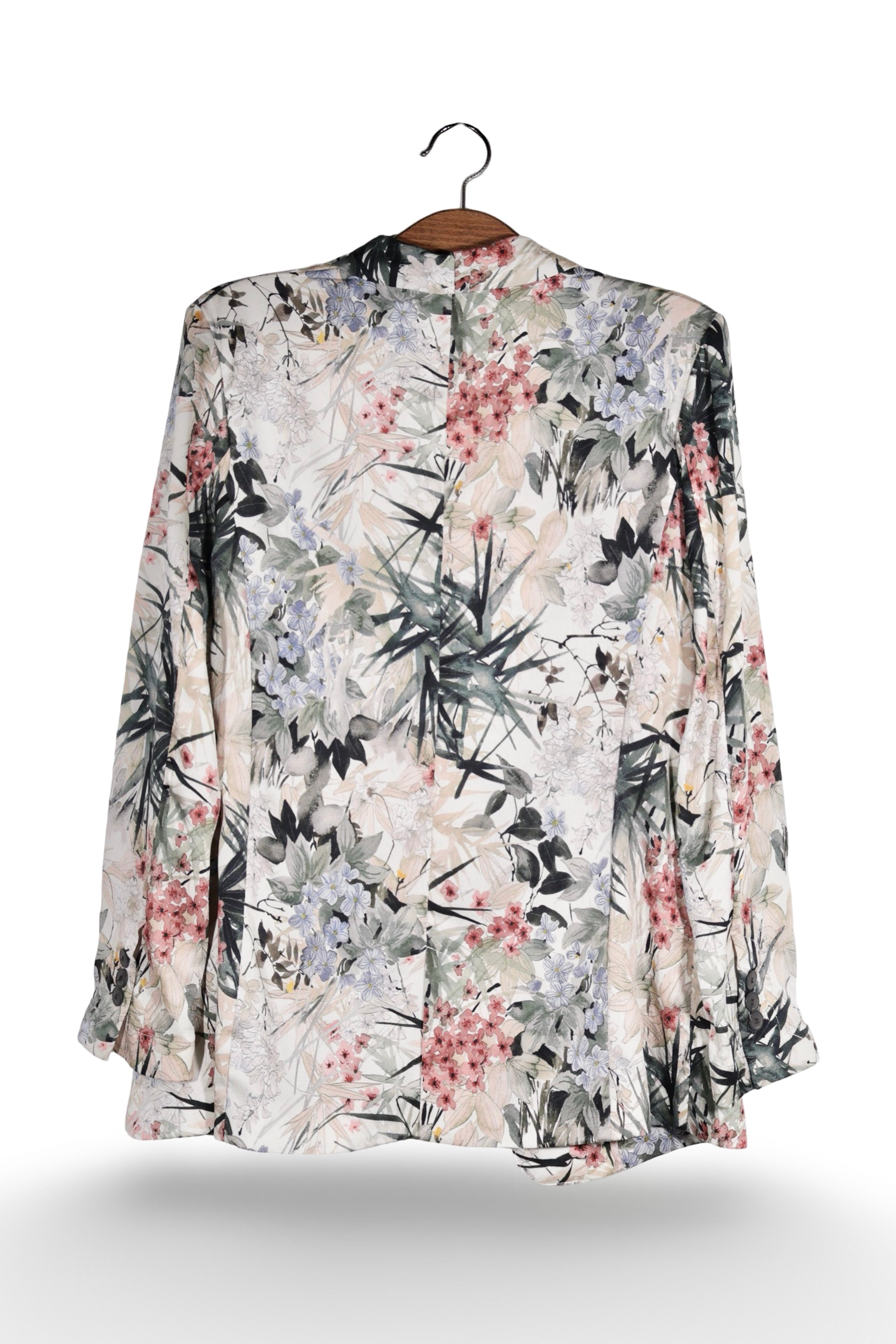 Sacou - ZARA floral multicolor cu croială lejeră – S – Femei - spate