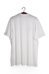 Tricou - Adidas alb din poliester cu croială lejeră – XL – Bărbați - spate