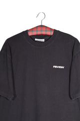 Tricou - Alte Branduri negru din bumbac organic cu logo discret – L – Bărbați - detaliu