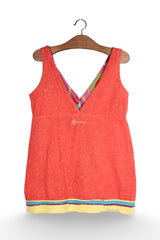 Top - Desigual multicolor cu imprimeu circular si croiala lejera – M – Femei - spate