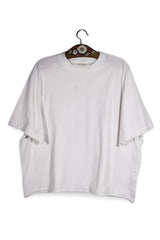 Tricou - Abercrombie&Fitch alb din bumbac cu croială relaxată – XL – Femei - fata