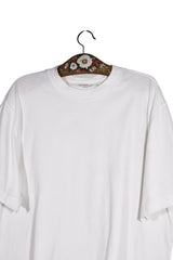 Tricou - Abercrombie&Fitch alb din bumbac cu croială relaxată – XL – Femei - detaliu