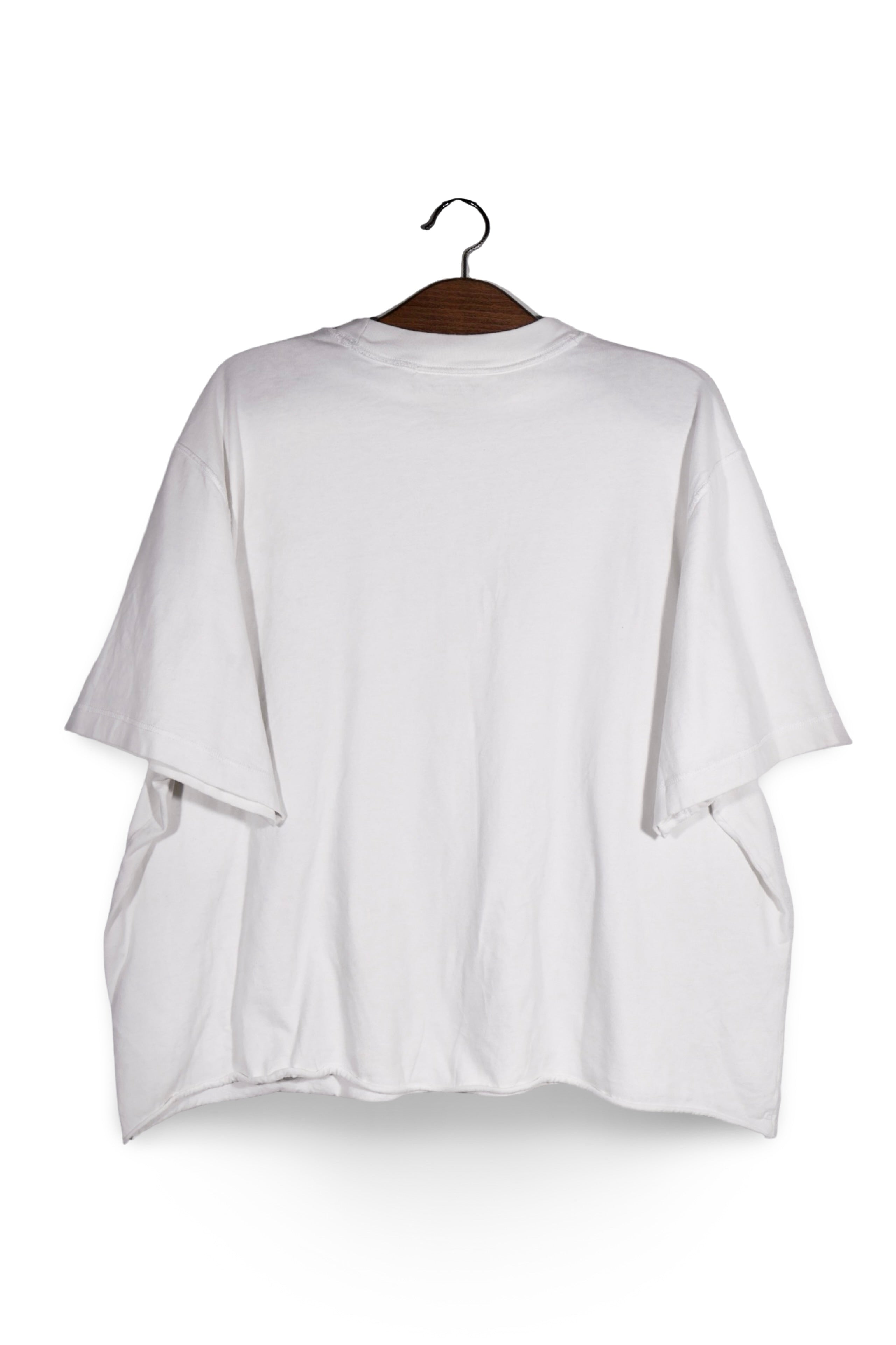 Tricou - Abercrombie&Fitch alb din bumbac cu croială relaxată – XL – Femei - spate