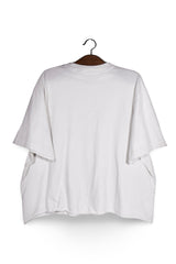 Tricou - Abercrombie&Fitch alb din bumbac cu croială relaxată – XL – Femei - spate