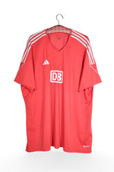 Tricou - Adidas roșu din poliester cu detalii grafice contrastante – 3XL – Bărbați - fata
