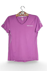 Tricou - PUMA violet cu croială sport și detalii reflective – S – Femei - fata