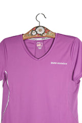 Tricou - PUMA violet cu croială sport și detalii reflective – S – Femei - detaliu