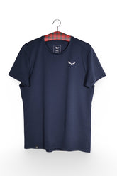 Tricou - SALEWA bleumarin din material tehnic cu croială sport – L – Bărbați - fata