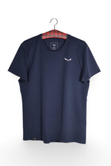 Tricou - SALEWA bleumarin din material tehnic cu croială sport – L – Bărbați - fata