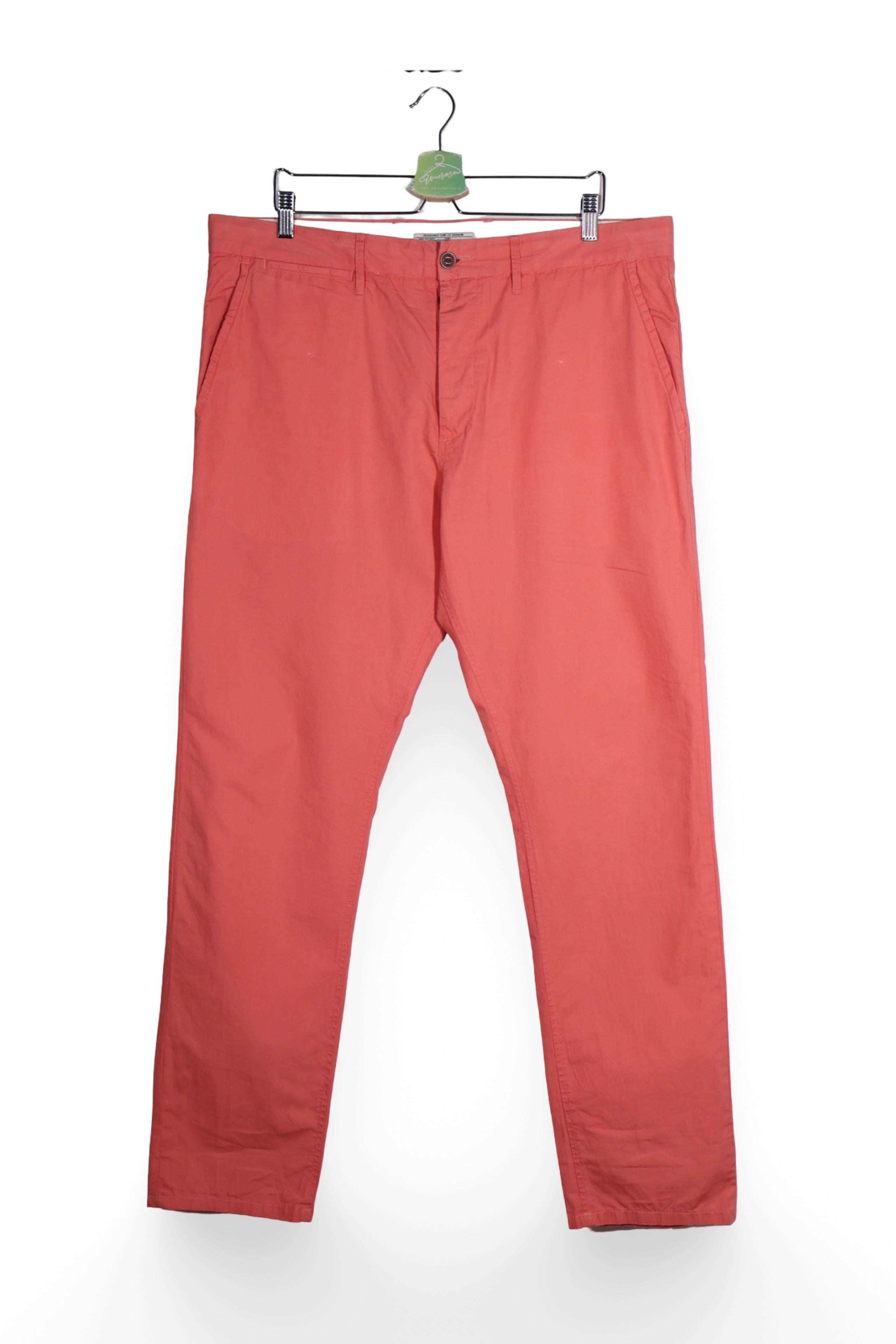 Pantaloni - JACK&JONES corai din bumbac cu croială dreaptă – XXL – Bărbați - fata