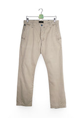 Pantaloni - G-STAR bej din bumbac cu croială dreaptă și buzunare utilitare – M – Bărbați - fata
