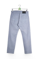 Pantaloni - Pierre Cardin gri-albaștri din bumbac cu croială dreaptă – M – Bărbați - detaliu