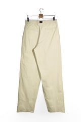 Pantaloni - Hugo Boss bej din bumbac cu croială largă și pliuri – M – Bărbați - spate