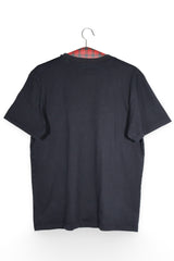 Tricou - Adidas negru din bumbac cu buzunar aplicat grafic – M – Bărbați - spate