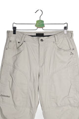Pantaloni - Schoffel bej-gri din bumbac cu croială dreaptă și buzunare multiple – M – Bărbați