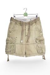 Pantaloni scurți - Abercrombie&Fitch kaki din bumbac cu buzunare cargo – S – Bărbați - fata