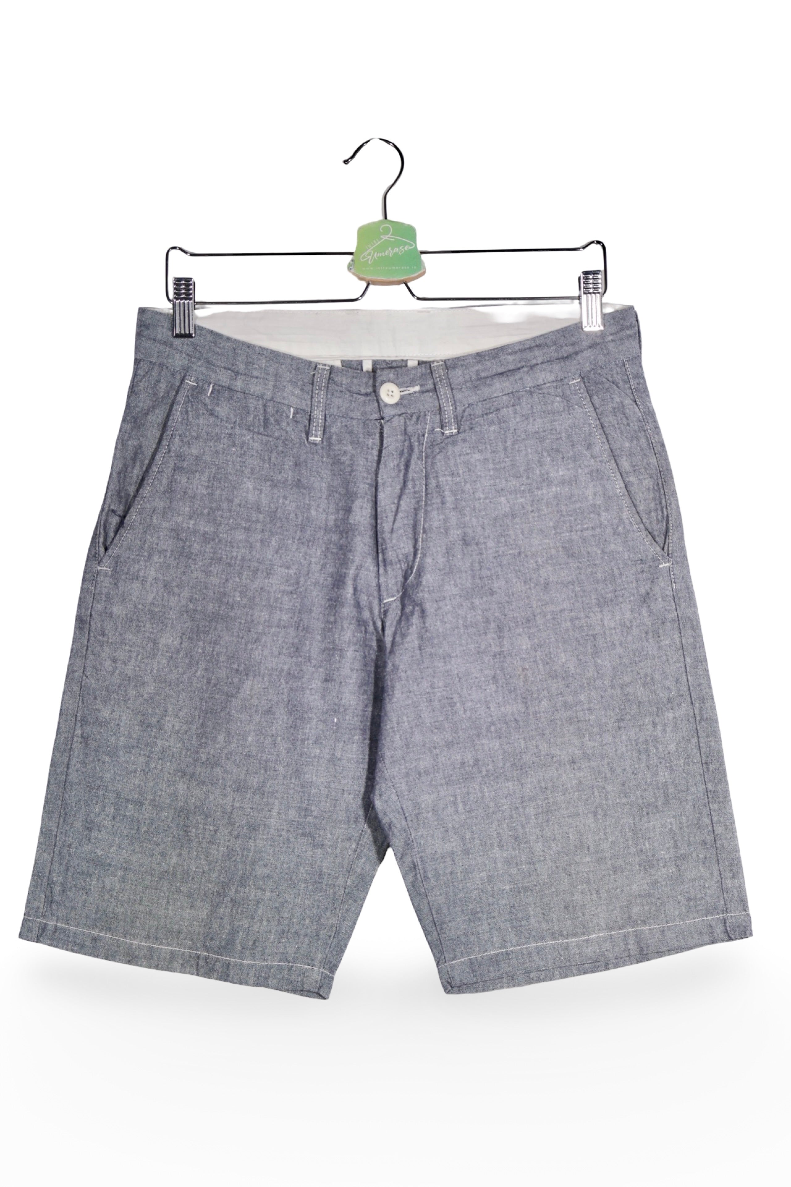 Pantaloni scurți - Carhartt gri-albaștri din bumbac cu croială lejeră – S – Bărbați - fata