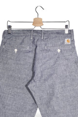 Pantaloni scurți - Carhartt gri-albaștri din bumbac cu croială lejeră – S – Bărbați - spate