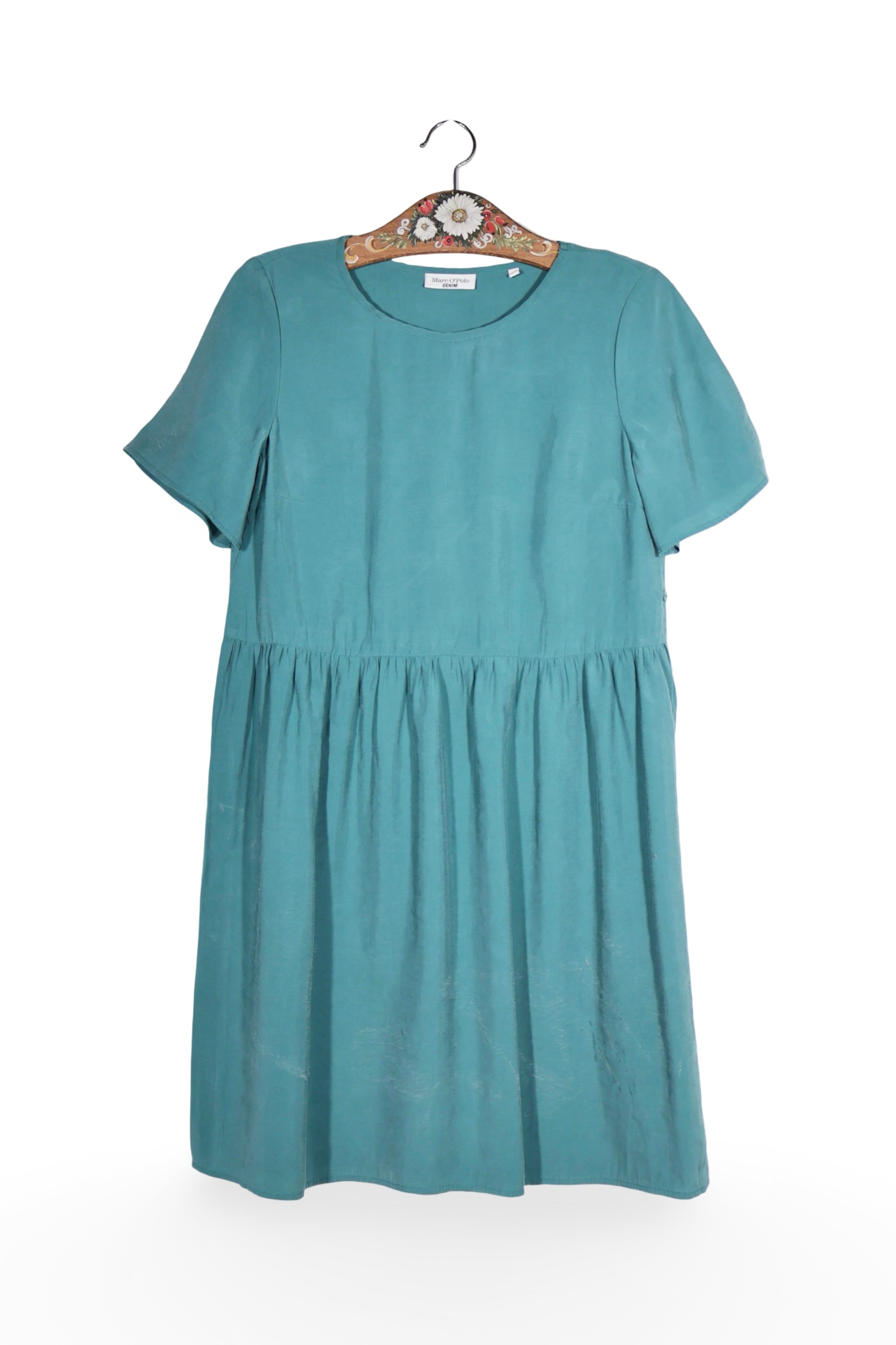 Rochie - Marc O'Polo turcoaz din modal cu croiala lejeră – XS – Femei - fata