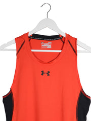 Maiou Under Armour portocaliu cu negru mărime L detaliu material și croială second-hand premium