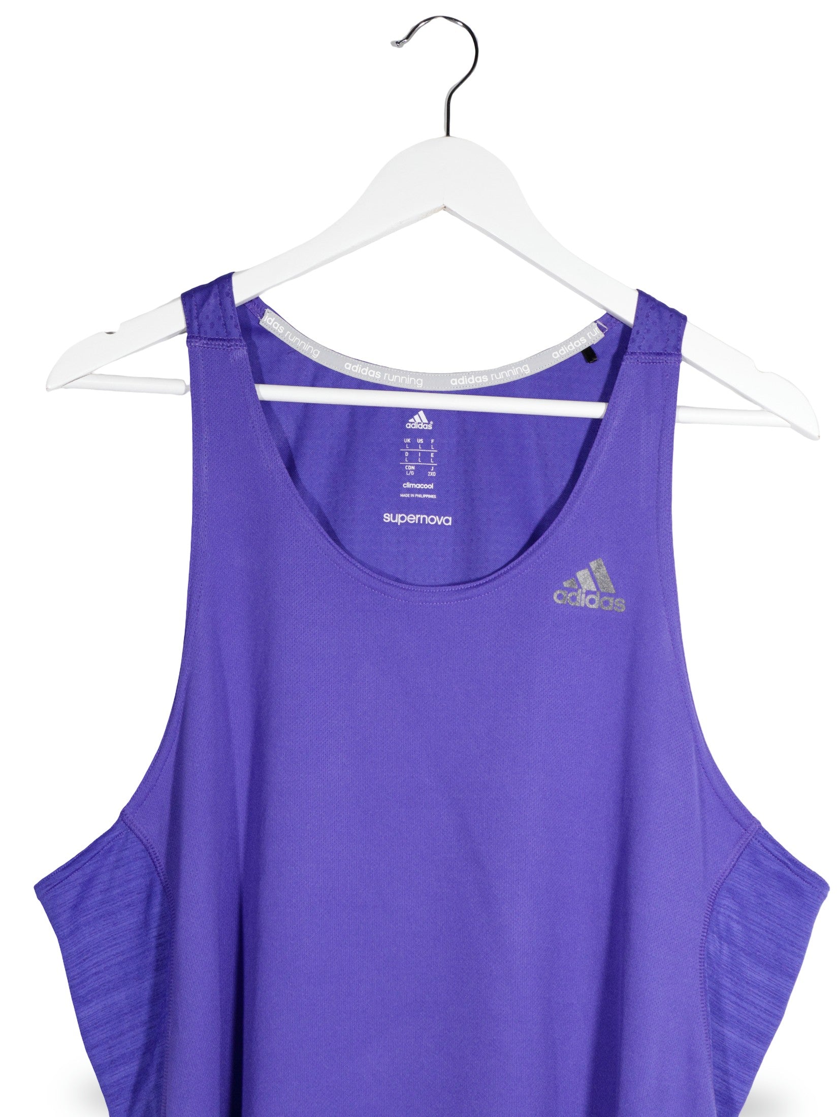 Tricou adidas mov mărime L detaliu material și croială second-hand premium