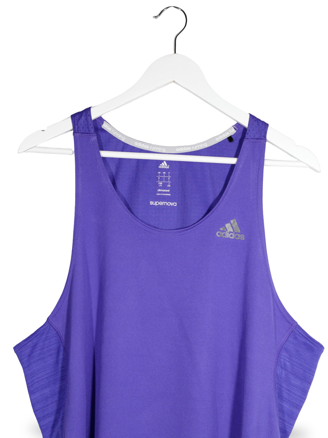 Tricou adidas mov mărime L detaliu material și croială second-hand premium