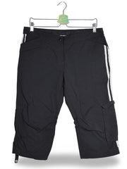 Pantaloni 2/3 adidas negru mărime M vedere din față second-hand premium