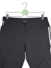 Pantaloni 2/3 adidas negru mărime M detaliu material și croială second-hand premium