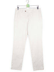 Pantaloni Oscar Jacobson crem mărime L vedere din față second-hand premium