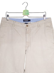 Pantaloni scurti CHAPS bej mărime M detaliu material și croială second-hand premium