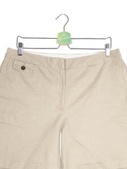 Pantaloni scurti Lands' End bej mărime XL detaliu material și croială second-hand premium