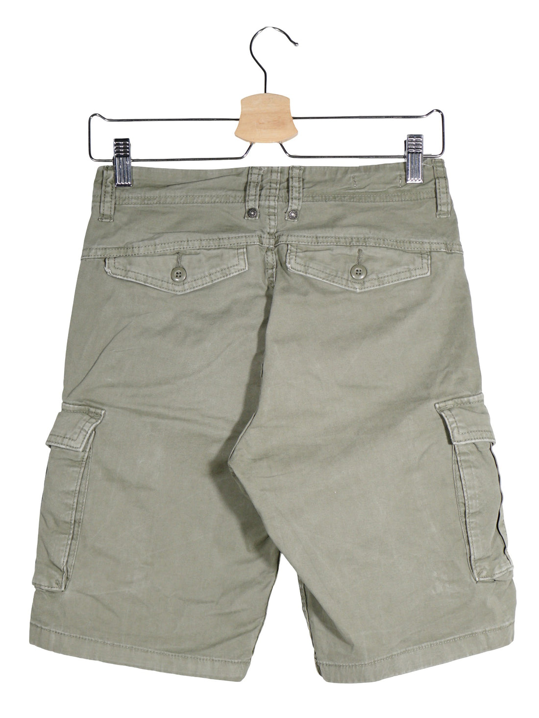 Pantaloni scurti Jack&Jones verde-kaki mărime XS vedere din spate second-hand premium