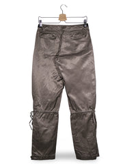 Pantaloni Bogner Jeans gri-olive metalizat mărime M vedere din spate second-hand premium