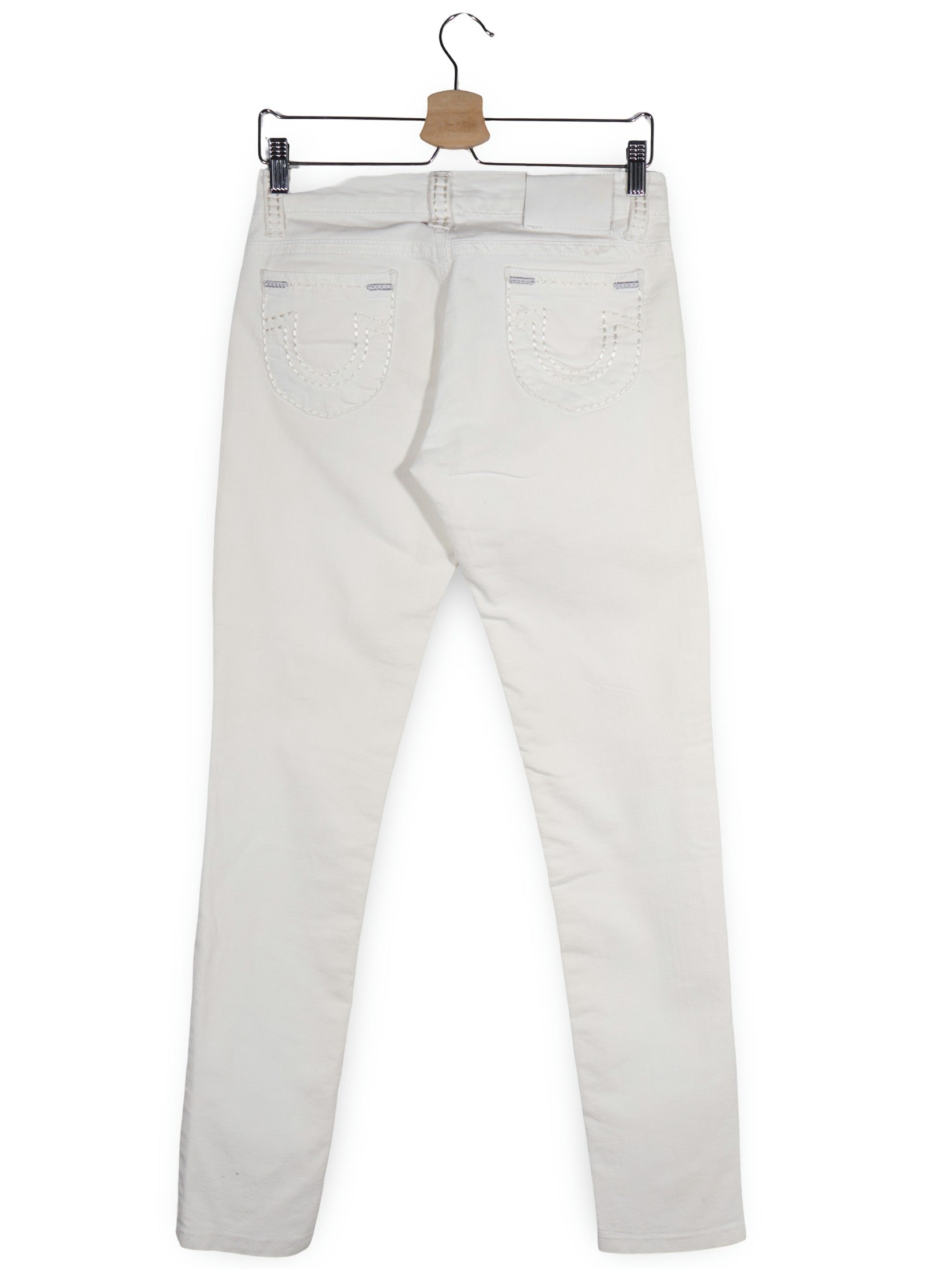 Blugi True Religion alb mărime W28 vedere din spate second-hand premium