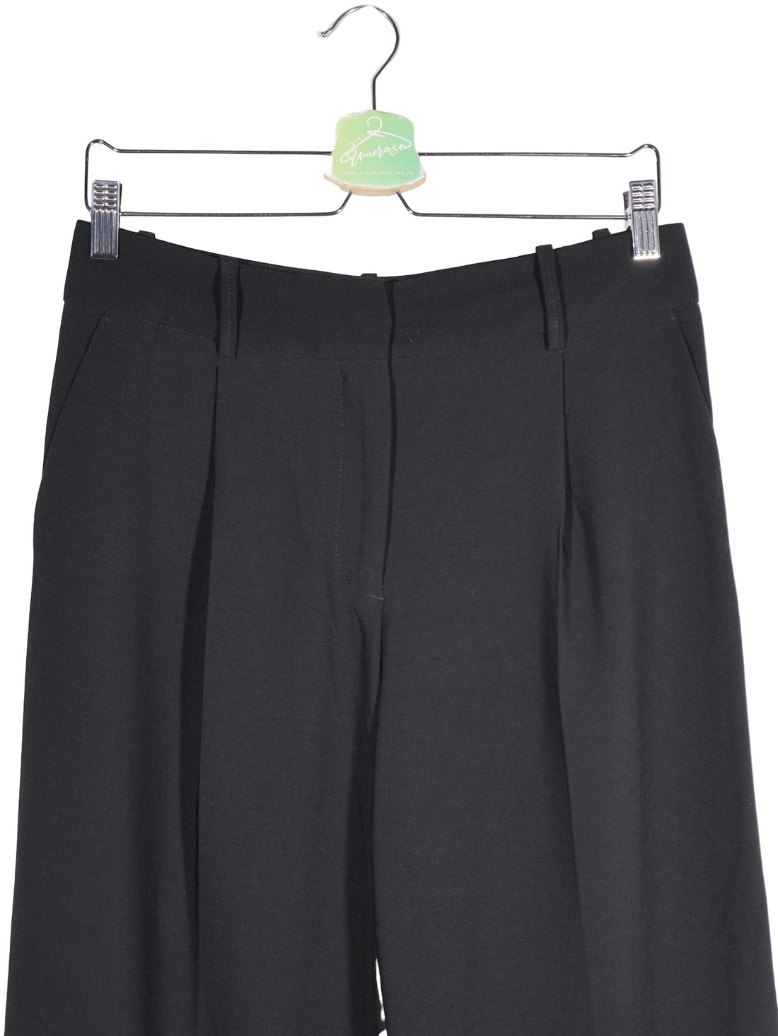 Pantaloni ZARA negru mărime S detaliu material și croială second-hand premium