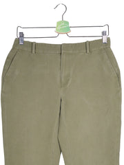 Pantaloni Brooks Brothers verde olive mărime XS detaliu material și croială second-hand premium